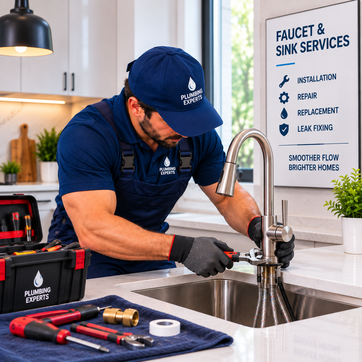 Faucet repair and installation